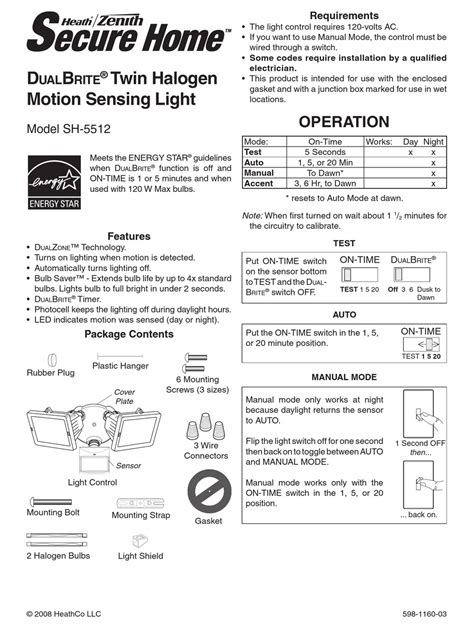 heath zenith motion light manual.